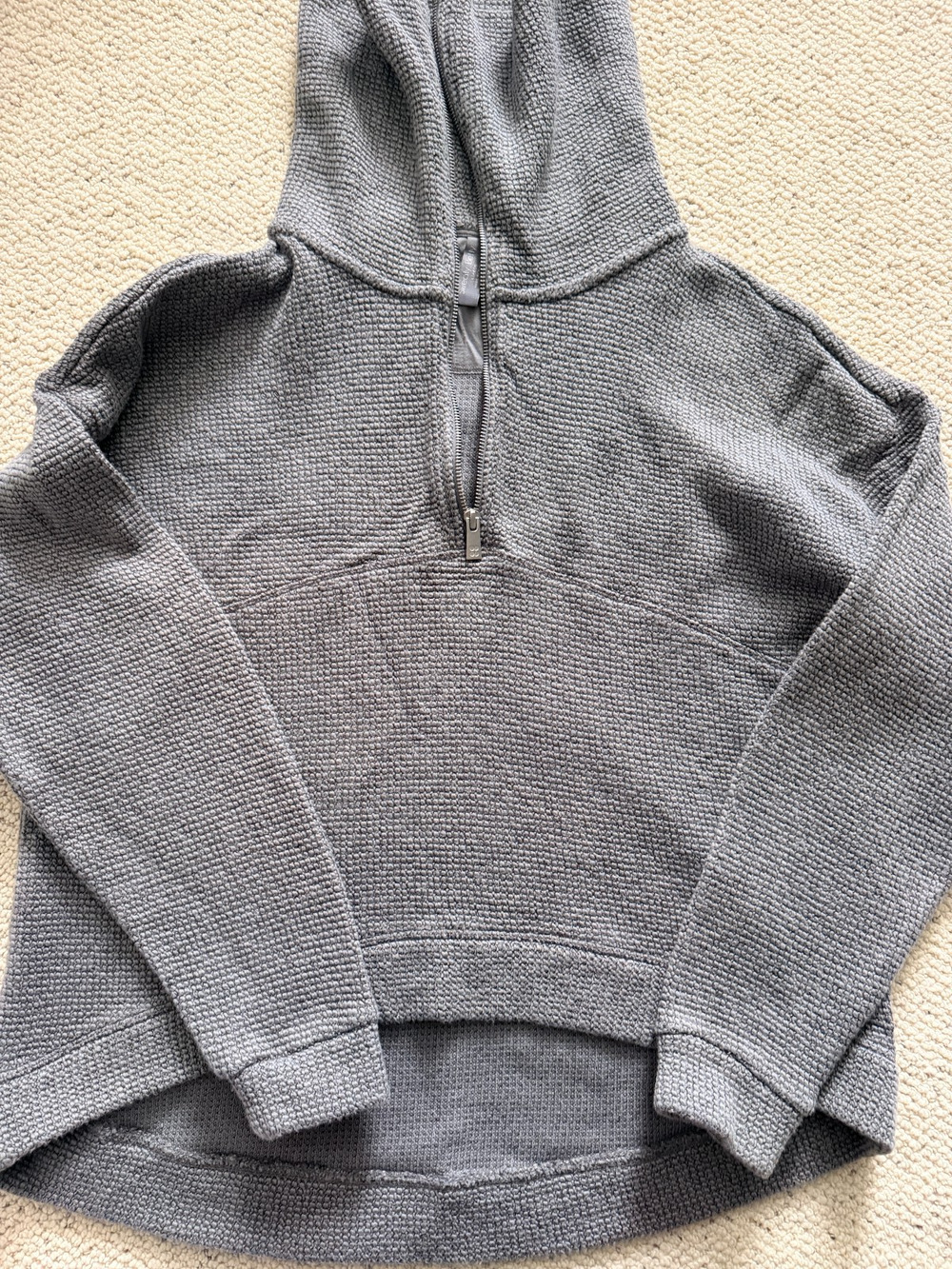 Sweaty Betty Restful Boucle Half Zip Sweatshirt Womens 6 Gray